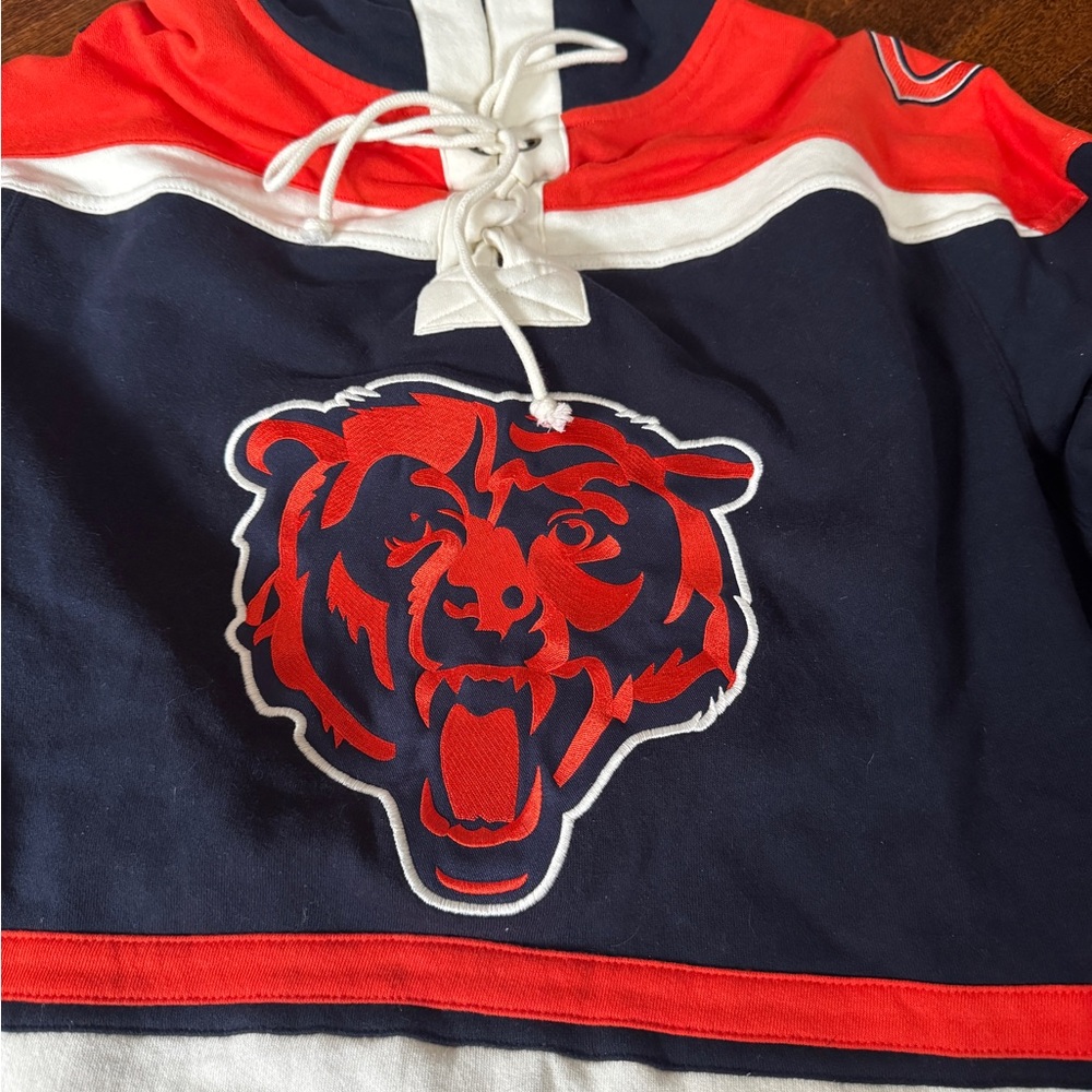 Kids Navy and Red Bear Graphic Hoodie